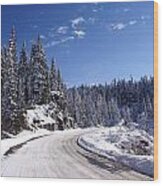 Winter On Chinnook Pass Wood Print