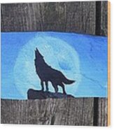 Wolf Howl1 Wood Print