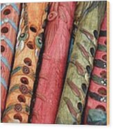 Wooden Flutes Wood Print