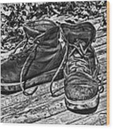 Working Boots Wood Print