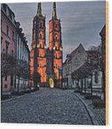 Wroclaw Cathedral Wood Print