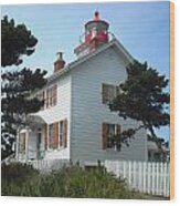 Yaquina Bay Lighthouse Newport Wood Print