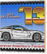 Year-by-year 2013 Zr1 Corvette Wood Print