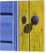 Yellow Door Wood Print