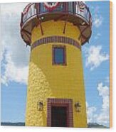 Yellow Lighthouse Wood Print