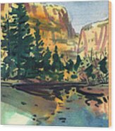 Yosemite Valley In January Wood Print