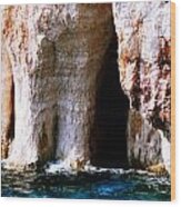 Zakynthos Grotte Greece Wood Print
