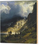 A Storm In The Rocky Mountains Mt. Rosalie #3 Wood Print