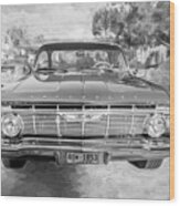 1961 Chevrolet Impala Ss Bw Wood Print