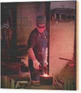 4th Generation Blacksmith, Miki City Japan Wood Print