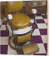 Antique Barber Chair 3 #1 Wood Print