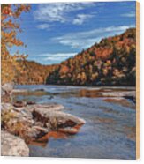 Autumn On The Cumberland  Up River #1 Wood Print
