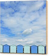 Beach Huts #1 Wood Print