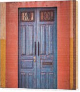 Blue Door #2 Wood Print