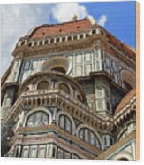 Cathedral Santa Maria Del Fiore, Duomo, In Florence, Tuscany, Italy #1 Wood Print