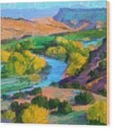 Autumn On The Chama River Wood Print
