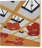 Decorative #flowers On The Ceiling Of A #1 Wood Print