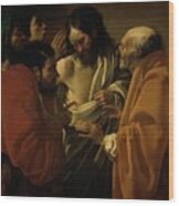 Doubting Thomas Wood Print