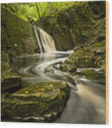 Early Autumn Waterfall #1 Wood Print