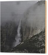 Falls In Yosemite #1 Wood Print