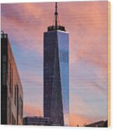 Freedom Tower At Sunset #1 Wood Print