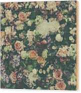 Fresh Flower Pattern Background #1 Wood Print