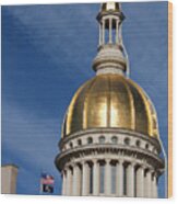 Gold Dome Of The New Jersey State Capitol #2 Wood Print