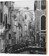 Gondola Ride In Venice #1 Wood Print
