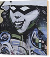 Graffiti Girl #1 Wood Print