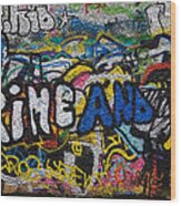 Grafitti On The U2 Wall, Windmill Lane #1 Wood Print