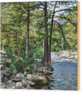 Guadalupe River In Gruene Texas #1 Wood Print