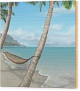 Hanalei Hammock #1 Wood Print