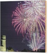 Hunstanton Fireworks Night 2017 In Norfolk Uk #2 Wood Print
