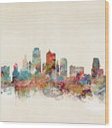 Kansas City Missouri Skyline #1 Wood Print
