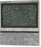Maths Formula On Chalkboard #1 Wood Print