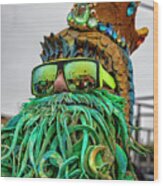 Mermaid Parade Coney Island Nyc 2017 Neptune Costume #1 Wood Print