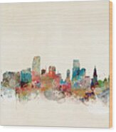 Miami Florida Skyline  #1 Wood Print