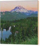 Mt Rainier And Eunice Lake #2 Wood Print