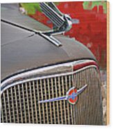 Old Chevy Hood Ornament #1 Wood Print