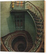 Old Forgotten Spiral Staircase #1 Wood Print
