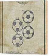 Original 1964 Vintage Soccer Ball Patent  #1 Wood Print