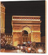Arch Du Triumph, Paris, Las Vegas Wood Print