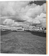 Portmarnock Under The Clouds - Bw Wood Print