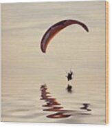 Powered Paraglider #1 Wood Print
