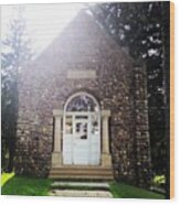 Riverside Cemetery Chapel #1 Wood Print