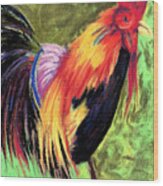Rooster Wood Print