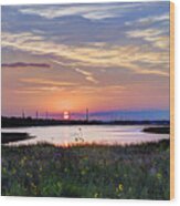 September Sunrise Over The Baker Wetlands #1 Wood Print