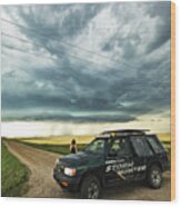 Shelf Cloud Near Vibank Sk. #1 Wood Print