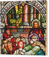 Stained Glass Scene 3 Crop Wood Print