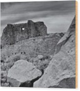 Storm Clouds Over Chaco Ruins Wood Print